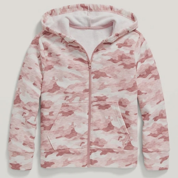Old Navy Pink Camo Kids Hoodie Size XXL (18) - Picture 2 of 7